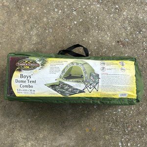 Timber Creek Boy's Boys'  5ft x 4ft x 36" Dome Tent Combo with Folding Chair & S